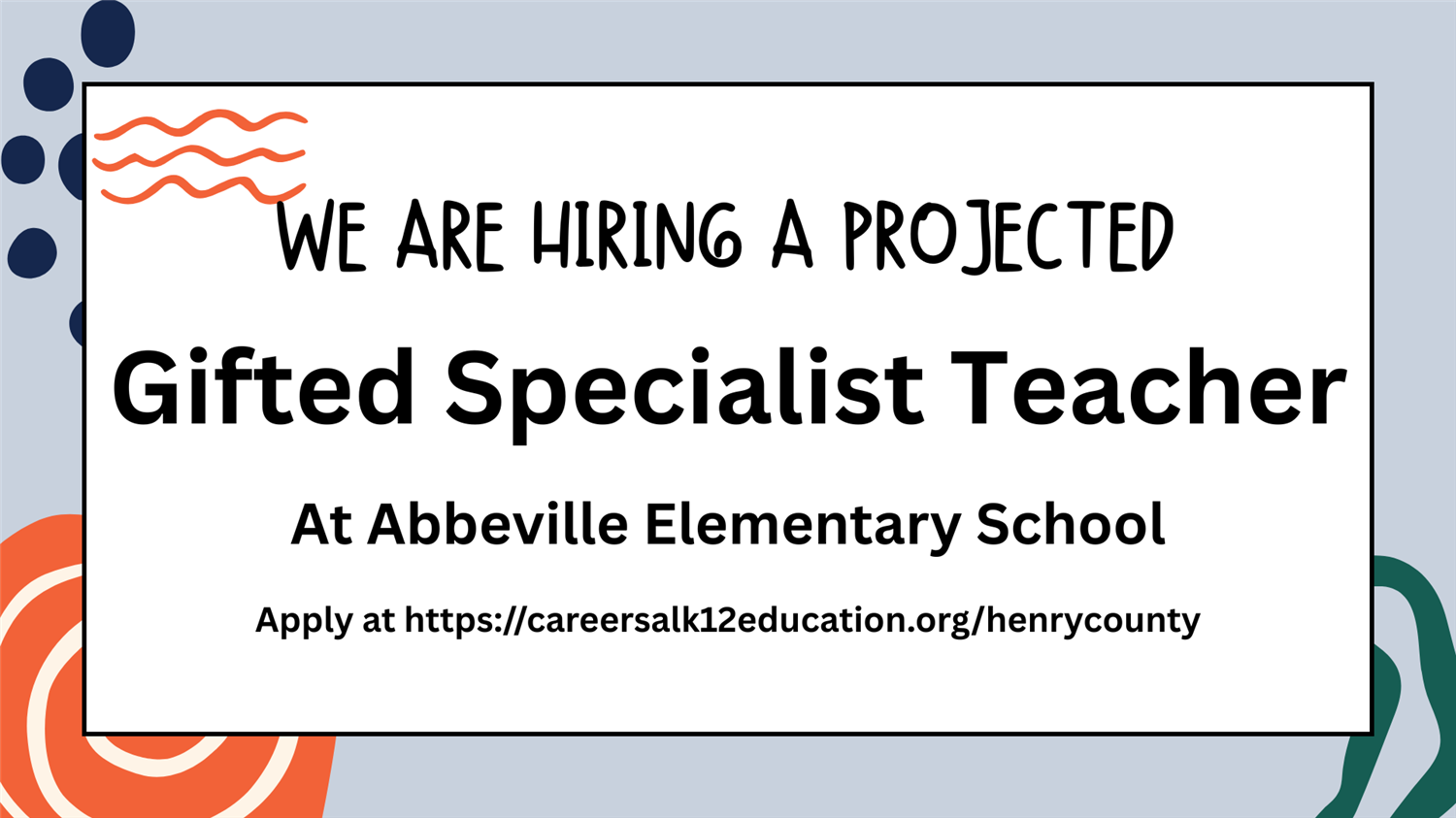 We are hiring a Projected Gifted Specialist Teacher at AES.